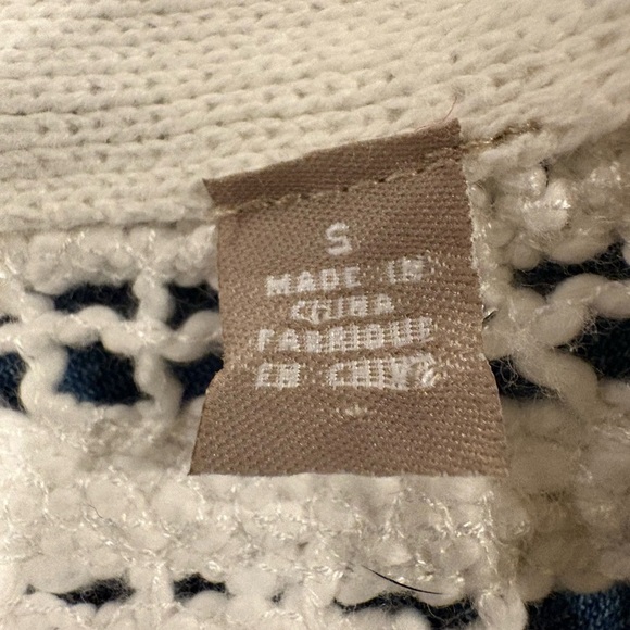 Anthropologie Knitted and Knotted open sweater vest crochet top cream S - Picture 4 of 5